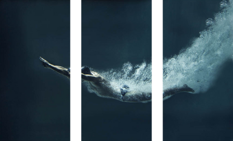 Underwater Swimmer - Art Panels by Hamid Raza