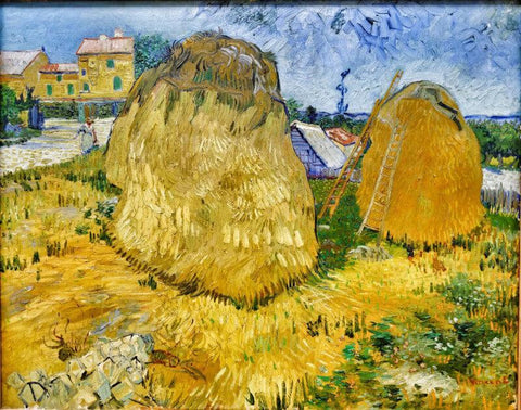 Untitled - (Heap Of Harvest) - Canvas Prints by Vincent Van Gogh