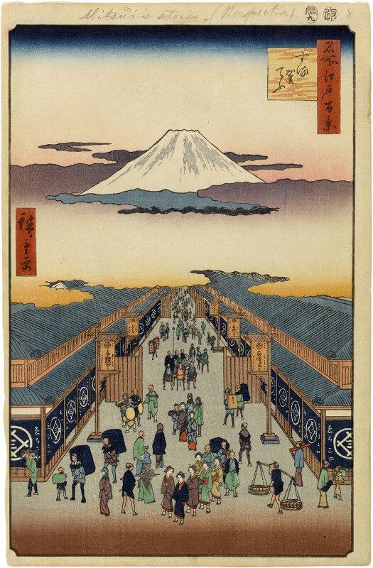 Untitled-(Japanese Market) - Canvas Prints by Utagawa