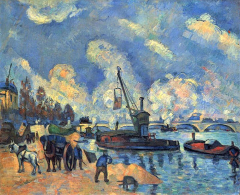 Untitled-( The Harbour) - Large Art Prints by Paul Cezanne