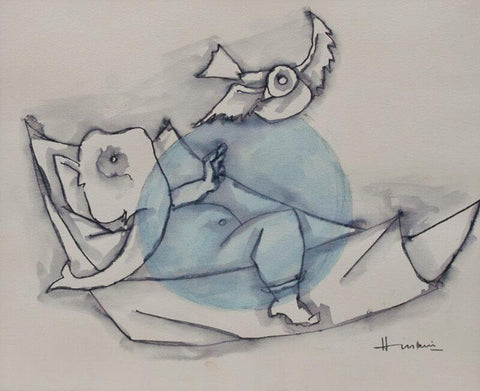 Untitled - (Ganesha With Bird) - Posters by M F Husain
