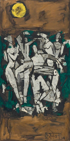 Untitled (Dancers Under the Full Moon) - Posters by M F Husain