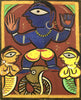 Untitled (Krishna Dancing On The Serpent Kaliya) - Canvas Prints
