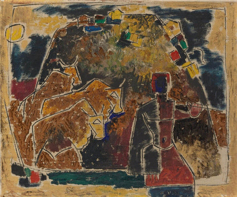 Untitled (Rural India) - Life Size Posters by M F Husain