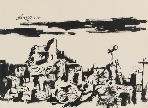 Sketch, 1965 by M F Husain