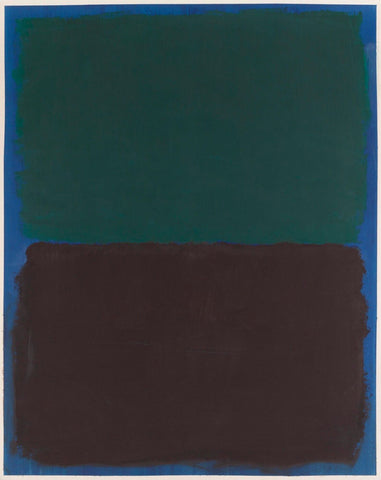 Untitled (Teal, Burgandy, Blue) - Canvas Prints