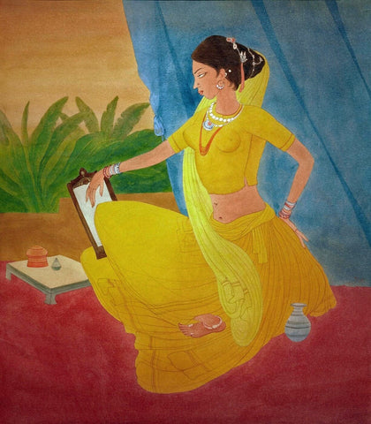 Untitled (Woman At Her Toilette) - Posters by Abdur Rahman Chughtai