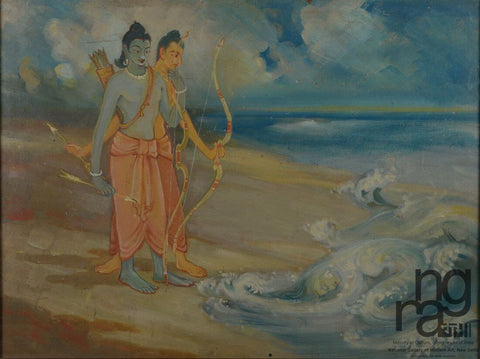 Upendra Maharathi - Sagar Surrenders At The Feet Of Shri Rama by Kritanta Vala