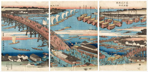 Woodcut - Canvas Prints by Utagawa Hiroshige