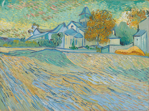 Vue de lasile et de la Chapelle de Saint-Rémy, 1889 by Vincent Van Gogh
