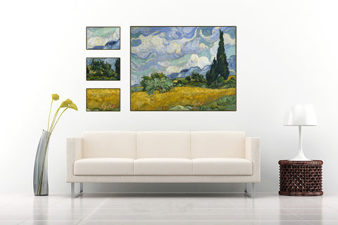 Van Gogh - Wheatfield With Cypresses - Display by Vincent van Gogh