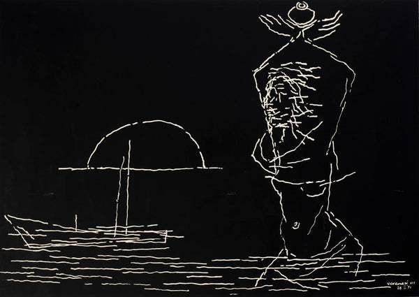 Varanasi VII - Maqbool Fida Husain Painting - Art Prints