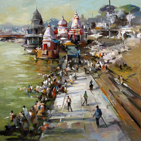 Varanasi 1 - Canvas Prints by S Khanna