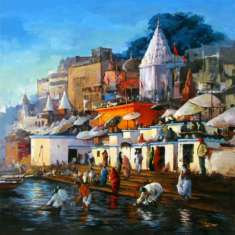 Varanasi 2 - Canvas Prints by S Khanna