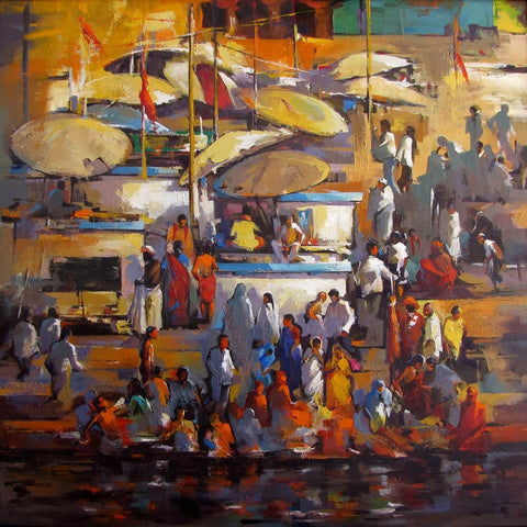 Varanasi 3 - Framed Prints by S Khanna