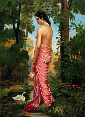 Varini - Raja Ravi Varma - Canvas Prints by Raja Ravi Varma
