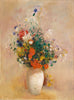 Vase Of Flowers (Pink Background) - Odilon Redon - Floral Painting - Framed Prints