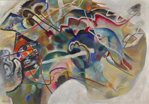 Painting With A White Border - Large Art Prints by Wassily Kandinsky