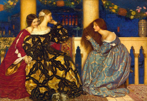 Venetian Ladies Listening To The Serenade - Frank Cadogan Cowper - Framed Prints by Frank Cadogan Cowper