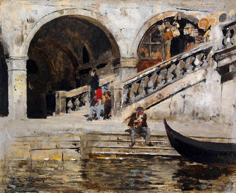 Venice Rialto - Edwin Lord Weeks - Orientalist Artwork Painting by Edwin Lord Weeks