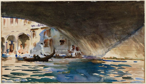 Venice Under the Rialto Bridge -  John Singer Sargent Painting - Canvas Prints