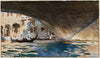 Venice Under the Rialto Bridge - John Singer Sargent Painting - Framed Prints