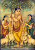 Venugopal Krishna - C G Ramanujam - Ravi Varma Press Oleograph Print - Indian Painting - Framed Prints