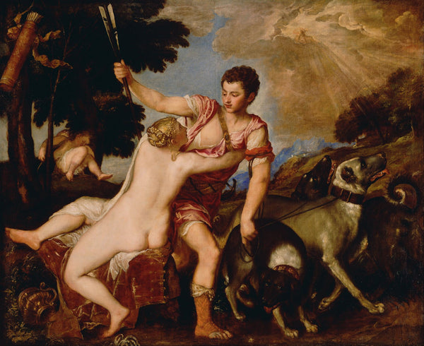 Venus and Adonis by Titian | Tallenge Store | Buy Posters, Framed Prints & Canvas Prints