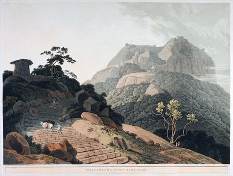 Verapadoorg Barramahal - Thomas Daniell  - Vintage Orientalist Paintings of India - Life Size Posters by Thomas Daniell