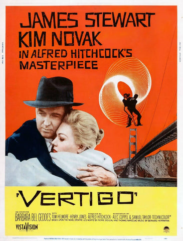 Vertigo - Tallenge Alfred Hitchcock Hollywood Movie Poster Collection - Framed Prints