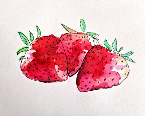 Very Very Strawberry - Canvas Prints by Sherly David