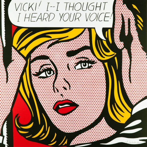 Vicki l Thought I heard Your Voice - Roy Lichtenstein - Pop Art Painting - Framed Prints