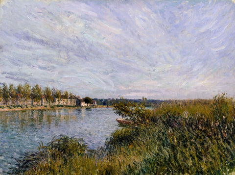 View of Saint-Mammès - Canvas Prints by Alfred Sisley