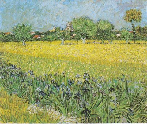 View of Arles with Irises - Art Prints