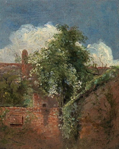 View Of The Back Of A Terrace Of Houses At Hampstead - Canvas Prints by John Constable