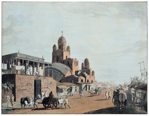 Views In Calcutta - Coloured Aquatin by Thomas Daniell - Vintage Orientalist Painting of India - Framed Prints