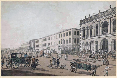 Views In Calcutta - The Old Forth The Playhouse - William and  Thomas Daniell - Vintage Orientalist Painting of - Large Art Prints