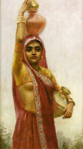 Village Belle - Raja Ravi Varma - Indian Painting by Raja Ravi Varma