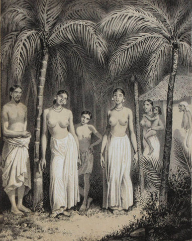 Village Of Gatiganawa (Sri Lanka) - Prince Alexis Dmitievich Soltykoff - Lithograpic Print – Orientalist Art Painting by Prince Alexis Soltykoff
