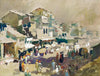 Village Scene - S H Raza - Early Works - Canvas Prints