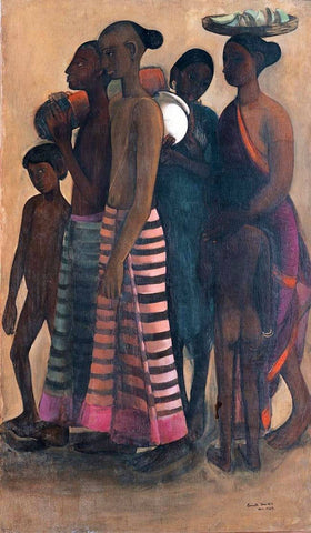 Villagers Going To The Market - Amrita Sher-Gil - Famous Indian Art Painting by Amrita Sher-Gil