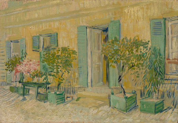 Exterior of a Restaurant in Asnières - Canvas Prints