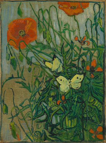 Lilies and Butterflies - Posters by Vincent Van Gogh