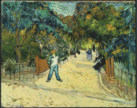 Entrance To The Public Gardens In Arles - Large Art Prints by Vincent Van Gogh