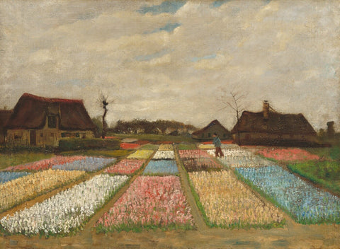 Flower Beds In Holland - Large Art Prints by Vincent Van Gogh