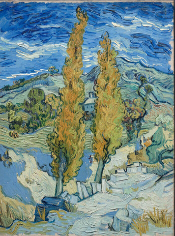 Vincent Van Gogh - Two Poplars On A Road Through The Hills - Framed Prints