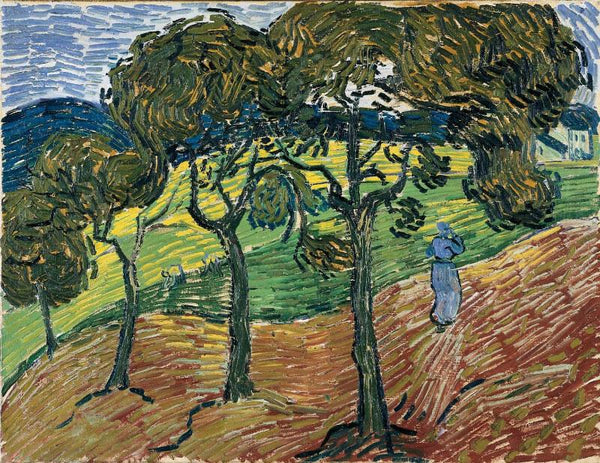 Landscape With Trees And Figures - Canvas Prints