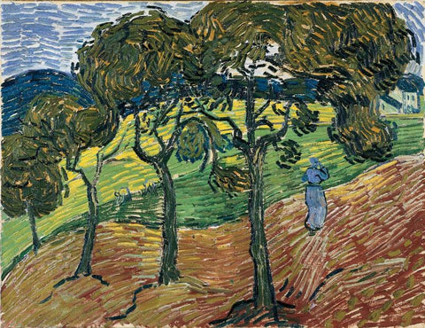 Landscape With Trees And Figures - Framed Prints