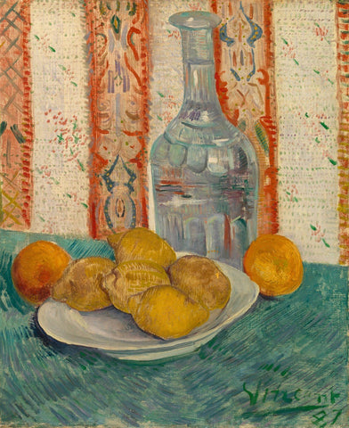 Vincent van Gogh - Carafe and Dish with Citrus Fruit 1887 - Posters by Vincent Van Gogh