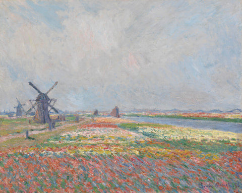 Tulpenvelden Vlak Bij Den Haag - Tulip Fields Near The Hague by Claude Monet